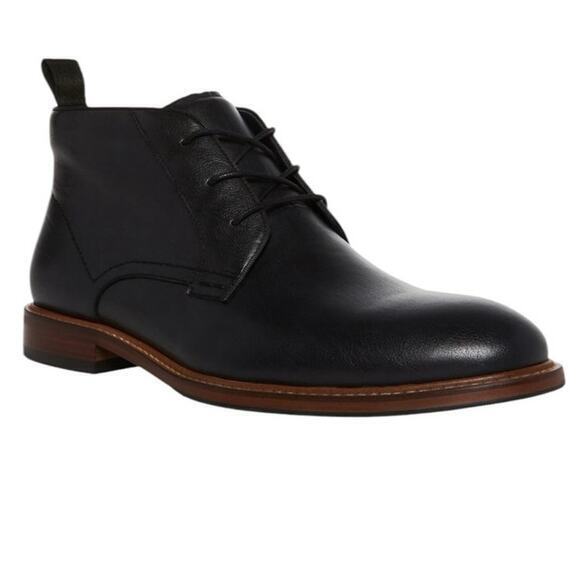 NWOT Steve Madden Men's 8 Chevy Chukka Boot Men Black & Brown Lace Up Dress Boot - Picture 1 of 16